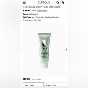 Clinique Mint Green Scrub Cream 100ML